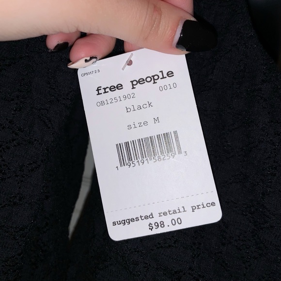 Free people tea time top in black—NWT - Picture 14 of 17